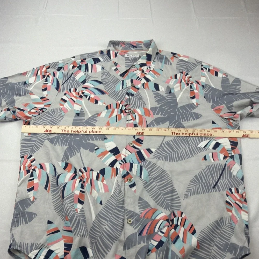Tommy Bahama Button Up Shirt Mens Size‎ 3XL Floral Hawaiian Tropical Cotton/Silk